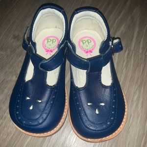 Girl Tbar navy shoes